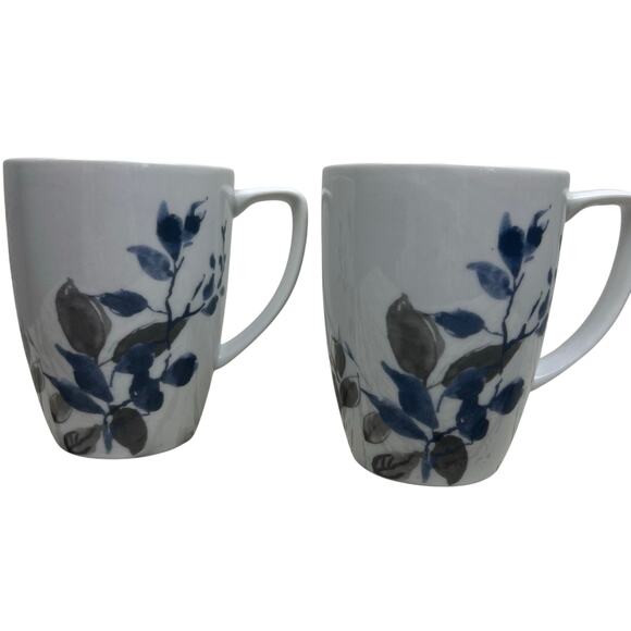 CORELLE Coordinates Kyoto Porcelain coffee/tea cups set of 4 blue/white - Picture 1 of 9